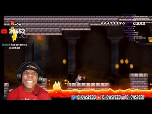 iShowSpeed RAGE QUITS after dying on super mario (Full video)