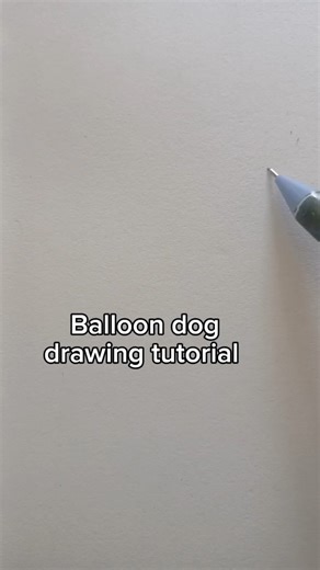 balloon dog drawing tutorial #easydrawing#drawingtutorial#youtubeshorts#howtodraw