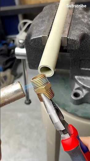 How to make inner thread on plastic pipe wall #tools #skills