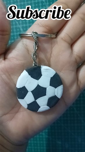 DIY Clay Football Keychain | Easy & Cute Tutorial #diy #diykeychain #shortsvideo #shorts