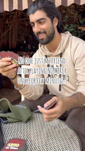My friend after playing #uno #nomercy for a few minutes! 🤣UNO brings out the real personality