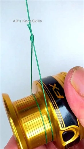How to Tie the Fish-N-Fool Knot to a Spool #fishingknot #ytshorts