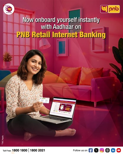 39K views · 597 reactions | No waiting, no hassle! Onboard yourself instantly with Aadhaar on PNB Retail Internet Banking. Log in now at https://ibanking.pnb.bank.in/ #PNB #DigitalBanking #Aadhaar #InternetBanking #InstantOnboarding | Punjab National Bank | Facebook
