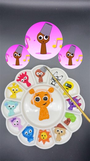 Painting Sprunki Characters Mixing Into a New Color! Can You Guess It?#colormixing