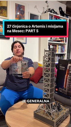 I dok je došlo na red da ovo objavim u medjuvremenu je odlučeno da će Artemis 3 misija biti proba u Zemljinoj orbiti dok je sletanje na Mesec pomereno za Artemis 4. Dok čekamo lansiranje Artemis 2 misije koje je odloženo za april a koje treba da vrati ljude do Meseca posle više od 50 godina evo 27 zanimljivih činjenica o Artemis i Apollo ljudskim misijama do Meseca, dok sklapam ovaj LEGO set Artemis lansirnu rampu koji se sastoji of 27 kesica. (Part 5) #nauka #samonauka #artemis #mesec #lego