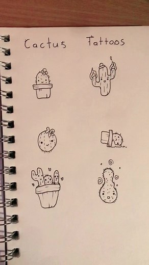 Cute Tiny Cactus Tattoo Ideas