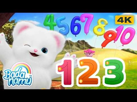 ✨ Number Rap TRACING!! | Badanamu Nursery Rhymes, ABC Songs, Kids Songs, and Lullabies