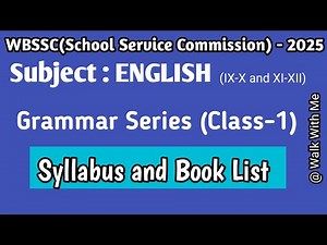 GRAMMAR SERIES/ Class-1/ Syllabus and Book List