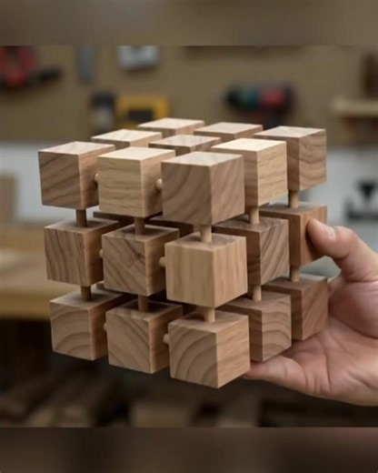 Pixelated Wood Masterpiece: Epic Woodworking