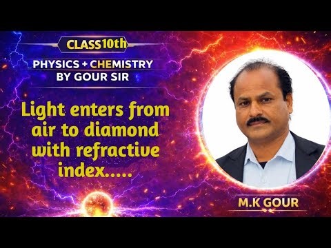 Light enters from air to diamond with refractive index..... Class 10th science chapter 1