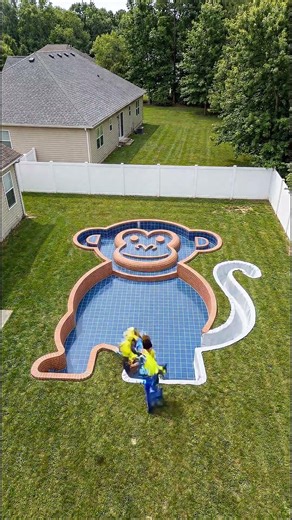 What if your backyard pool looked like a monkey? 🐒💧