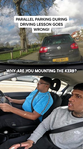 Funny Parallel Parking Fail During Driving Lesson!