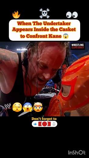 When The Undertaker Appears Inside the Casket to Confront Kane 😱🤯 #wwe #undertaker #shorts