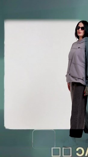 ‏" New best " ‏2in1⭐️, Style it in multiple ways! - Gray hoodie with d...