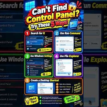 Can’t Find Control Panel?😱Try These 5 Ways!🤯🔥#Windows11 #ControlPanel #WindowsTips #PCTricks #Shorts