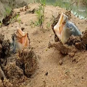 6.2M views · 13K reactions | Big fish swallowing mudeel. Underground monster fish vs eel | Animals & Nature | Facebook