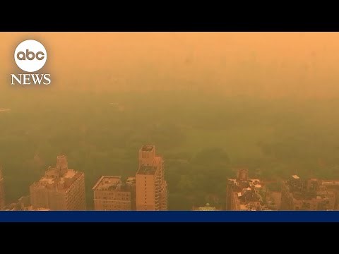 LIVE: Manhattan skyline engulfed in smoke from Canadian wildfires | ABC News