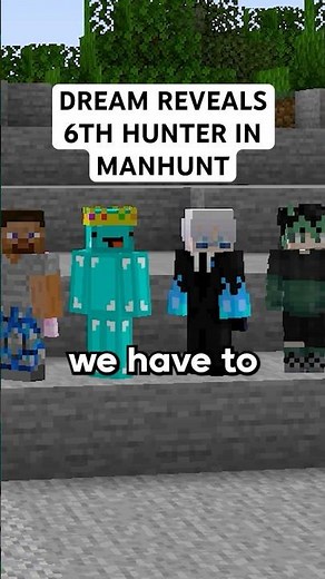 Dream Reveals 6TH HUNTER in manhunt 😲 #dream #minecraft #daquavis