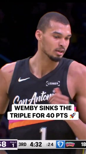 WEMBY IS UP TO 40 PTS! 🧨