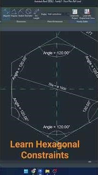 Learn Hexagonal Constraints in Revit #architecture #tutorialrevit #famíliarevit #design #revit