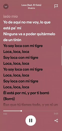 Loca - Shakira #shakira #loca #english #fyp #song #new #spotify #lyrics #songtolisten