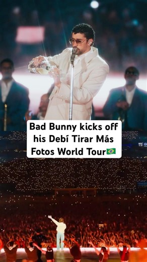 Bad Bunny kicks off his world tour in São Paulo, Brazil🇧🇷 #fyp