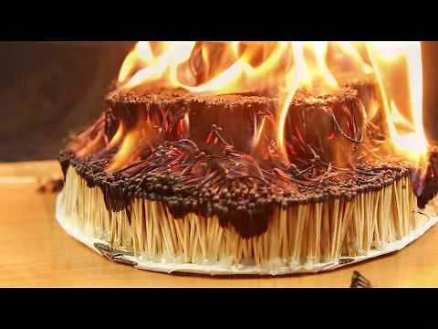 Epic 10,000 Matches Chain Reaction - Fiery Domino Effect!