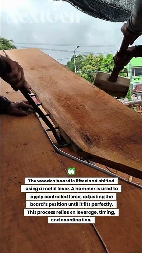 This Heavy Wood Installation Technique Looks Simple… But It’s Genius!