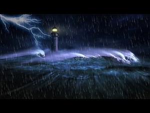 Thunderstorm At Sea Sounds For Sleeping, Relaxing | Instant Sleep With Heavy Rain and Thunder