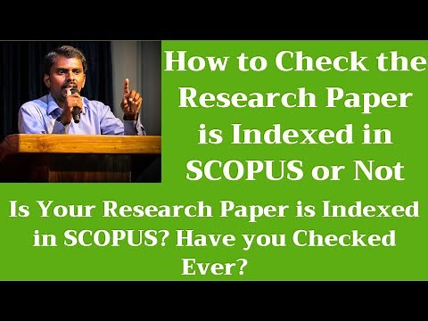 How to Check the Research Paper is Indexed in SCOPUS or Not | M Milton Joe