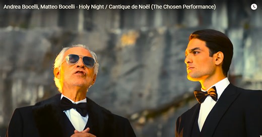 Wow LISTEN to a Stunning "O Holy Night" by Andrea Bocelli and his Son Matteo - from their Family Christmas - with Lyrics