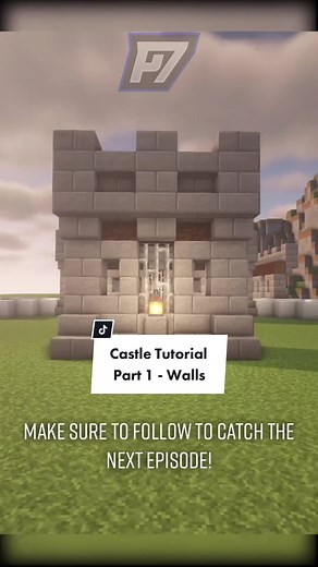 Minecraft Castle Building Tutorial: Walls - Part 1