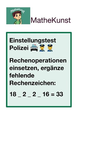 Einstellungstest Polizei 👮 Rechenoperationen einstellen #mathematik