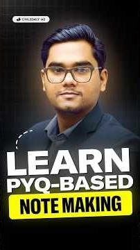 Learn PYQ-based Note Making | by Arvind Sir #ias #civilserviceexam #upsc #mains #prelims #pyq