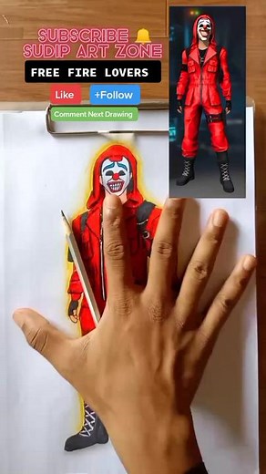 Red Criminal Free Fire - Drawing Tutorial and Tips