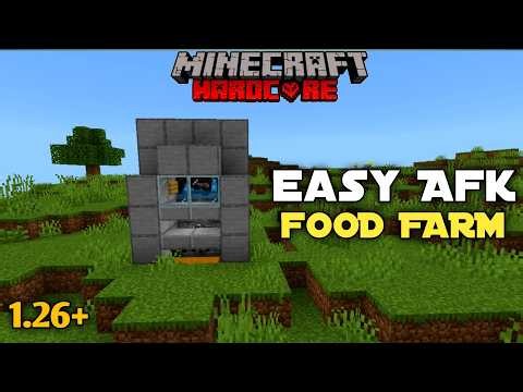 Easy Food Farm which generates 200+ food per hour 💀 (bedrock/pocket 1.26+)