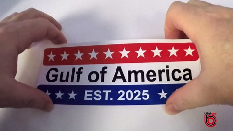 Gulf of America EST. 2025 - Bumper Sticker, Inspired by President Donald Trump Program, Laptop Decal, Patriotic Funny Car Sticker, Political Sticker for Laptop, Weatherproof for, Cars and Trucks