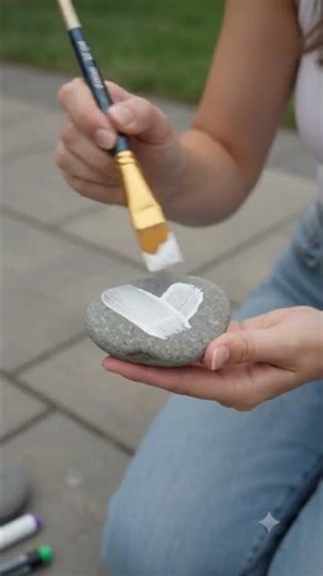 Painted garden rocks