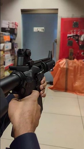 Testing the Big Bang M4 RIS CQBR Airsoft Gun #airsoft #co2airpistol #shortsfeed #shortsviral #m4