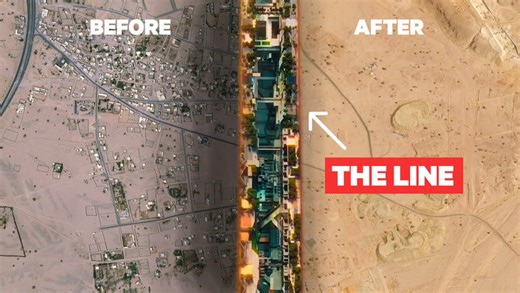 Satellite images reveal the reality of Saudi Arabia's $2 trillion megacity in the desert