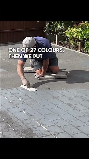 How to lay concrete using stencils | driveway stencils #concretefinishes #concretedesigns #concret