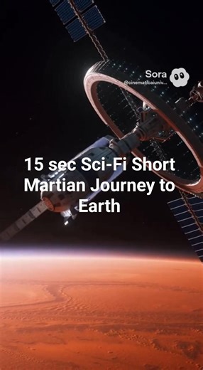 15 sec Sci-Fi Short | Martian Journey to Earth #scifialpha #scifivisuals #spacecolony