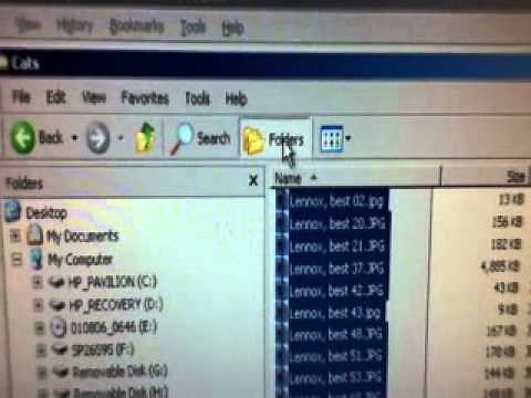 Transfer photos from computer to a memory card