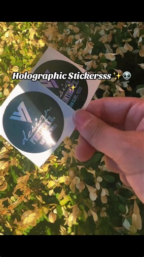 Who else loves holographic stickers?! #customstickers #stickermaking #holographic #printingbusiness #fyp #VDesign #viralchallenge