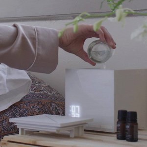 60K views · 1.9K reactions | Introducing the new aromaTime ultrasonic diffuser. With twin tanks and a timer, wake up with an uplifting blend and drift off to sleep with a calming blend for wellness around the clock. | Saje Wellness | Facebook