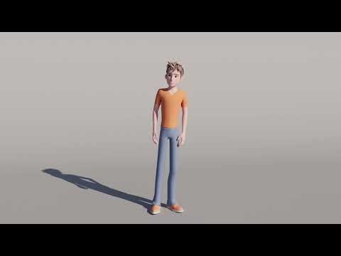 Jump With Reaction | Realistic 3D Character Animation with Natural Body Physics