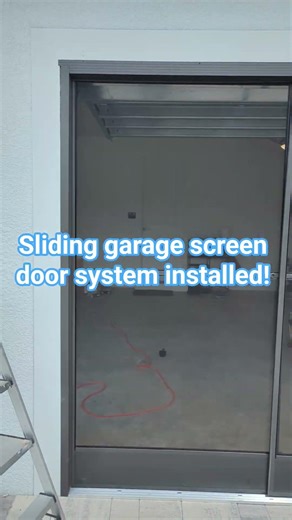 Sliding garage screen door system install in Port Charlotte Florida! #garagedoors