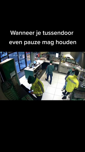 Convenience Store Interaction: A Fun Break Scene