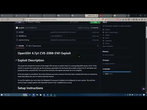 Python Exploit SSH 4 7P1 Brute Force Metasploittable2