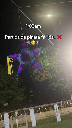 Partida de piñata fallida en diciembre